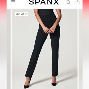 Size XL worn once perfect slim fit black pants by spanx